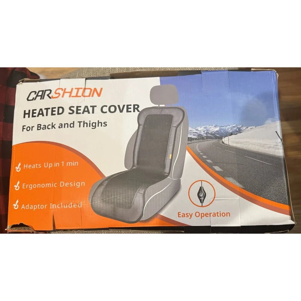 Seat Cushion with Heat for Back & Thighs Heated Car Seat Cover New